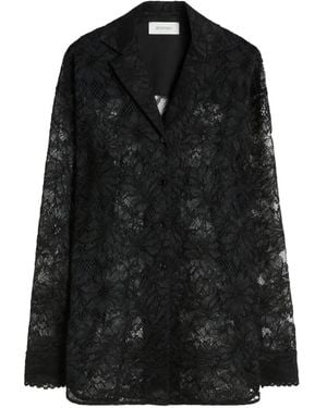 Sportmax Floral Lace Shirt - Black