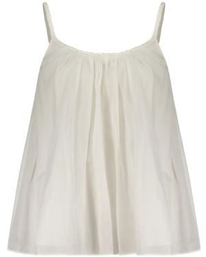 RED Valentino Braided Pleated Top - White