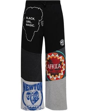 Marine Serre Pantalon De Jogging À Imprimé Graphique - Noir
