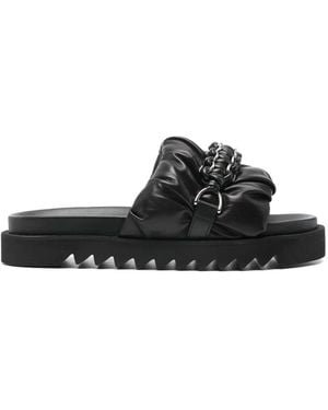 Toga Virilis Sandalias Con Detalle De Cadena - Negro