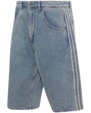 adidas Firebird Adicolor Denim Shorts - Blue