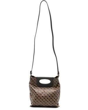 Gherardini Monogram-Print Cut-Out Tote Bag - White