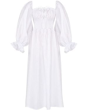 Sleeper Cancan Maxi Dress - White