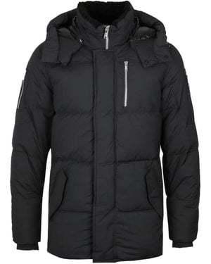 Moose Knuckles High-Collar Quilted Down Jacket - Black