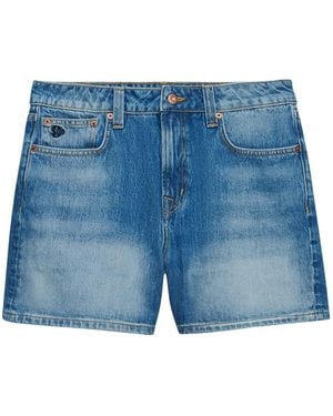 Superdry Mid-Rise Denim Shorts - Blue
