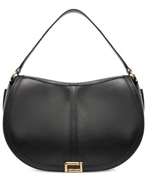 Lancel Bolso Saddle Celeste Double L Grande - Negro