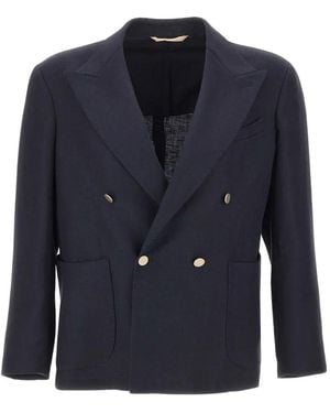 Briglia 1949 Bolgheri Double-Breasted Blazer - Blue