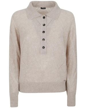 Kiton Pullover Mit Pointelle-Rautenmuster - Weiß