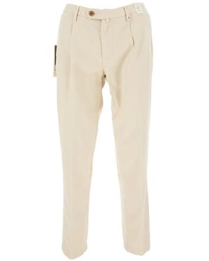 Myths Pleated Straight-Leg Pants - Natural