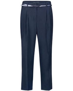 Betty Barclay Belted Pleated Trousers - Blue