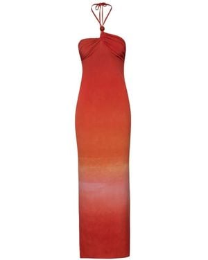 Baobab Robe Longue À Détail Noué - Red