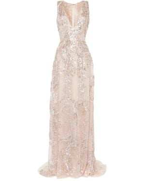 Saiid Kobeisy Embroidered Maxi Dress - Natural