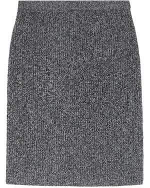 Aspesi Marl-Knit Pencil Mini Skirt - Gray
