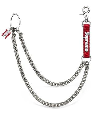 Supreme X B.B. Simon Crystal-Embellished Chain - White