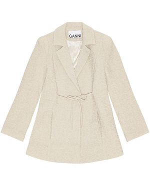 Ganni タイディテール ジャケット - ホワイト