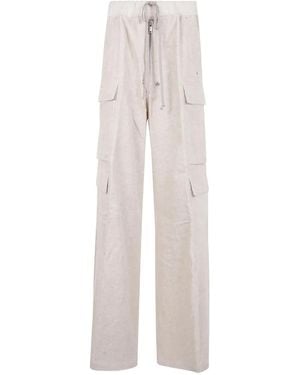 Rick Owens Concordians Drawstring Cargo Trousers - White