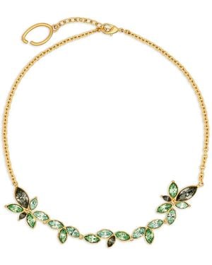 Oscar de la Renta Navette Crystal Necklace - Metallic