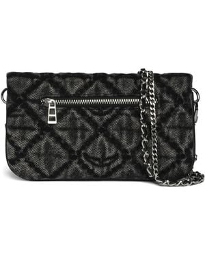 Zadig & Voltaire Quilted wing-embellished chain-strap bag - Negro