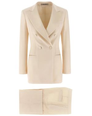 Tagliatore Clarita Double-Breasted Suit - Natural