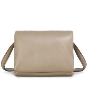 Marni Mini Prisma Leather Clutch Bag - Natural