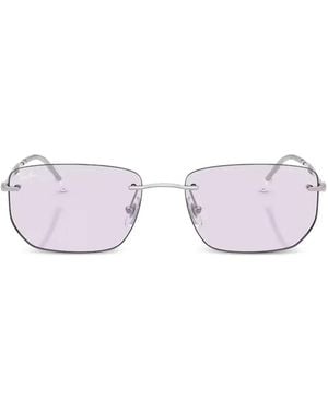 Ray-Ban Rectangle-Frame Sunglasses - Metallic