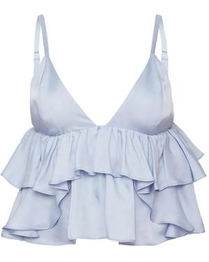Fleur du Mal Ruffled Top - Blue