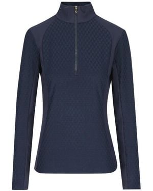 Bogner Jacquard-Jersey Panelled Jumper - Blue