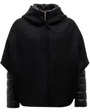 Herno Quilted Hooded Coat - Black