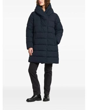 Didriksons Nella Quilted Hooded Jacket - Blue