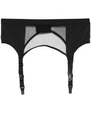 Maison Close Pure Tentation Strumpfhalter Mit Mesh-Einsatz - Schwarz