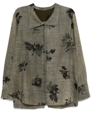 Ziggy Chen Back Pleats Shirt - Green
