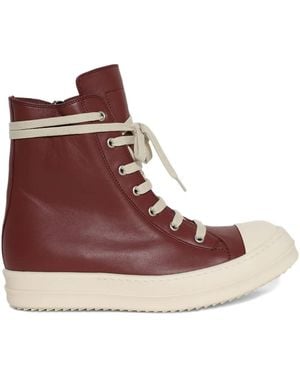 Rick Owens High-Top-Sneakers Mit Schnürung - Braun