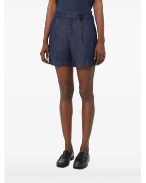 Max Mara Cotton Denim Shorts - Blue