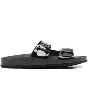 Geox Buckle-Detail Slippers - Black