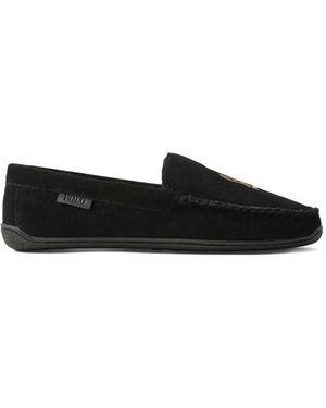 Polo Ralph Lauren Brenan Polo Bear Embroidered Moccasin Loafers - Nero
