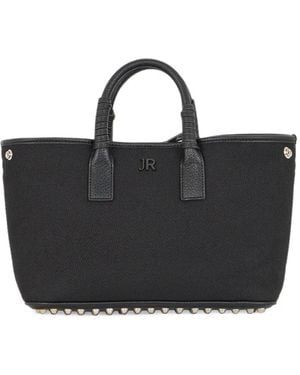John Richmond Studded Logo-Plaque Tote Bag - Black