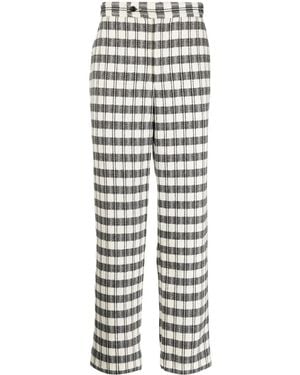Bode Pantaloni Regular Con Motivo Geometrico - Grigio