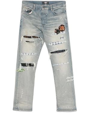 Amiri Jeans mit Vintage-Patch - Blau