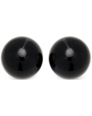 Carolina Herrera Ball Clip-On Earrings - Black