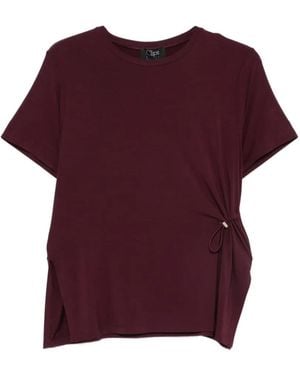 Clips Drawstring Sweater - Purple