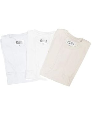 Maison Margiela Cotton T-Shirt (Pack Of Three) - White