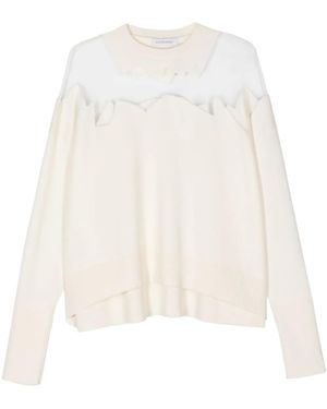 Viktor & Rolf Semi-Sheer Panel Jumper - White