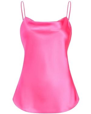Cinq À Sept Marta Cowl-Neck Silk Camisole - Pink