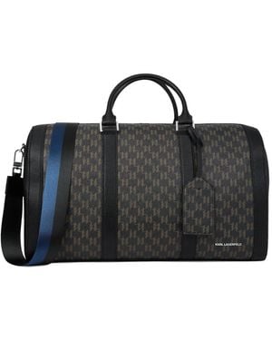 KARL LAGERFELD Monogram-Pattern Bag - Black