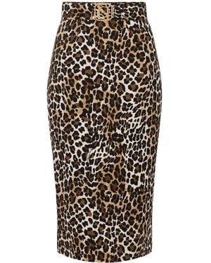 Elisabetta Franchi Animalier スカート - ブラック