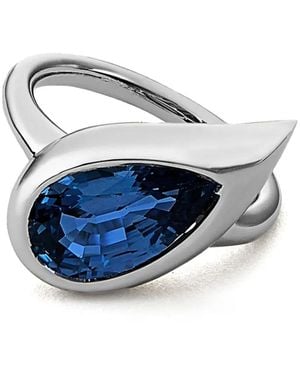 Jewels Aficionado 18Kt Mika Sapphire Pinky Ring - Blue