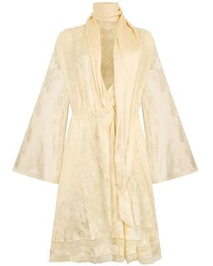 Philosophy Di Lorenzo Serafini Floral-Motif Tie Midi Dress - White