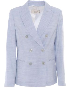 Peserico Double-Breasted Jacket - Blue