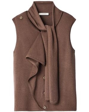 Lemaire Asymmetrical Cardigan - Brown