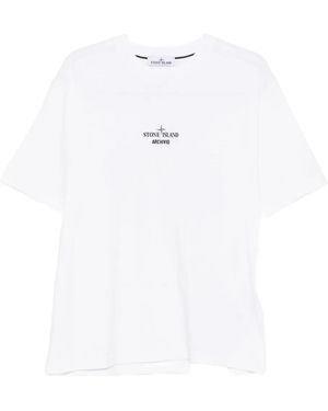 Stone Island 2100037 Logo-Print T-Shirt - White